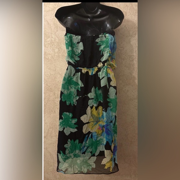 ELLA MOSS Floral SILK WRAP DRESS, - Picture 3 of 4
